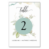 Eucalyptus Elegant Greenery Wedding, Green Table Kaart (Achterkant)