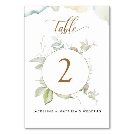 Eucalyptus Elegant Greenery Wedding Kaart (Voorkant)