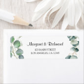 Eucalyptus Elegant Greenery Wedding Retouradres Etiket (Insitu)