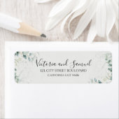 Eucalyptus elegant groen laat adres terug etiket (Insitu)