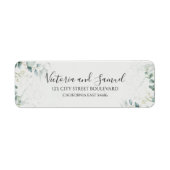 Eucalyptus elegant groen laat adres terug etiket (Voorkant)