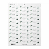 Eucalyptus Elegant groen retour adres label (Full Sheet)