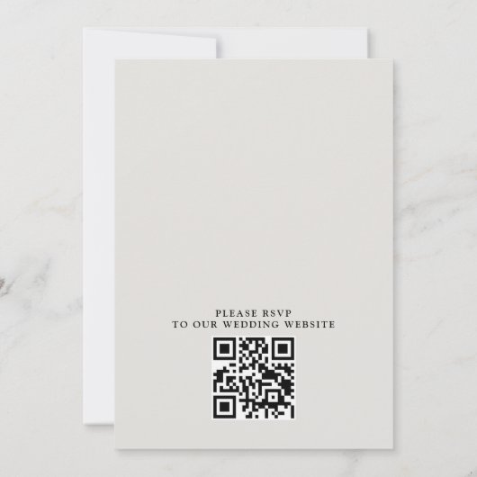 Eucalyptus Elegant Modern Budget QR Code Wedding Kaart (Achterkant)
