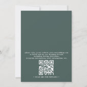 Eucalyptus Elegant Modern Rustic QR Code Wedding Kaart (Achterkant)