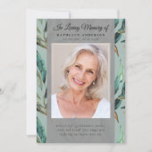 Eucalyptus Elegant Patroon Fotobegrafenisprogramma Kaart (Voorkant)