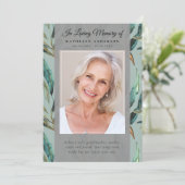 Eucalyptus Elegant Patroon Fotobegrafenisprogramma Kaart (Staand voorkant)