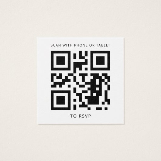 Eucalyptus Elegant QR Code Weddenschap Website RSV Vierkante Visitekaartjes (Achterkant)