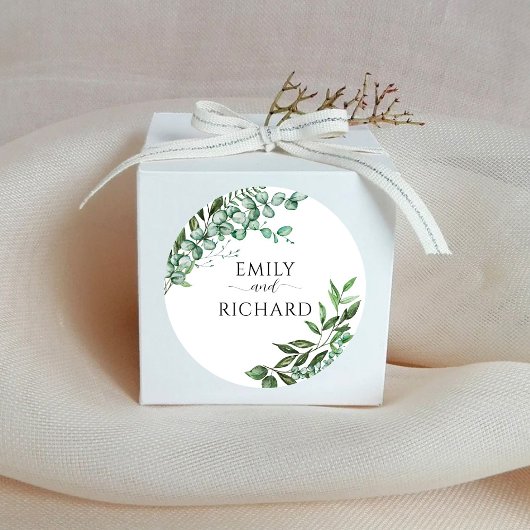 Eucalyptus Elegant Ronde Sticker