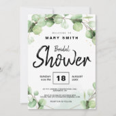 Eucalyptus Elegant Rustiek Eenvoudig Vrijgezellenf Kaart (Voorkant)