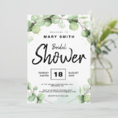 Eucalyptus Elegant Rustiek Eenvoudig Vrijgezellenf Kaart (Staand voorkant)