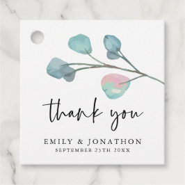 Eucalyptus Elegant Script Dank je voor Tags Bedankjes Labels