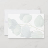 Eucalyptus Elegant Script Monogram Initialen Notitiekaartje (Achterkant)