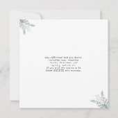Eucalyptus Elegant Square Weddenschap Kaart (Achterkant)