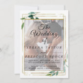 Eucalyptus Elegant Vellum Wedding Invitation Kaart (Voorkant)