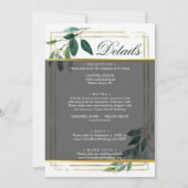 Eucalyptus Elegant Vellum Wedding Invitation Kaart (Achterkant)
