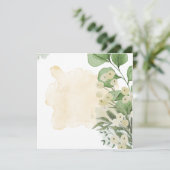 Eucalyptus Elegant Wedding Invitation Kaart (Staand voorkant)
