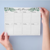 Eucalyptus Elegant Weekly Planner voor Kaart Flyer (Hand)