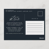Eucalyptus elegant zwarte bruiloft met uitzonderin briefkaart (Achterkant)
