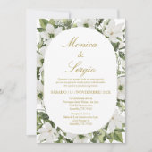 Eucalyptus Elegante bruiloft uitnodiging in het Sp (Voorkant)