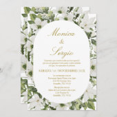 Eucalyptus Elegante bruiloft uitnodiging in het Sp (Voorkant / Achterkant)