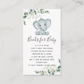 Eucalyptus Elephant Baby shower Books for Baby Informatiekaartje (Voorkant)