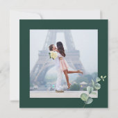 Eucalyptus Emerald Green Elegant Sage Greenery Save The Date (Achterkant)