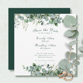 Eucalyptus Emerald Green Elegant Sage Greenery Save The Date