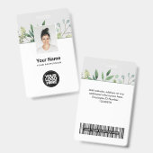 Eucalyptus Employee Photo, BarCode, Logo, Name Badge (Voor- en achterkant)