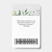 Eucalyptus Employee Photo, BarCode, Logo, Name Badge (Achterkant)