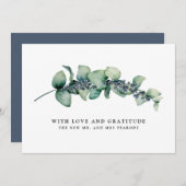 Eucalyptus en Berry Botanische bruiloft Dank u Bedankkaart (Voorkant / Achterkant)