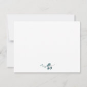 Eucalyptus en Blush Pink Flower Baptisme Bedankkaart (Achterkant)