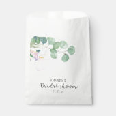 Eucalyptus en calla bloem - bruidsdouche  bedankzakje (Voorkant)