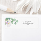 Eucalyptus en calla bloem - bruidsmeisjesfeest  etiket (Insitu)