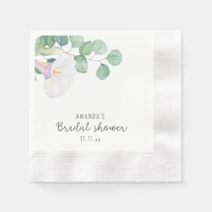 Eucalyptus en calla flower - vrijgezellenfeest servet