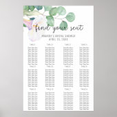 Eucalyptus en calla - Schuimplank met zitplaatsen Poster (Voorkant)
