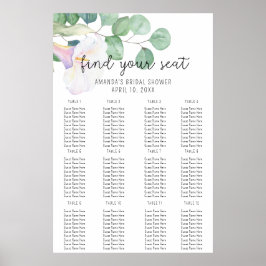 Eucalyptus en calla - Schuimplank met zitplaatsen Poster