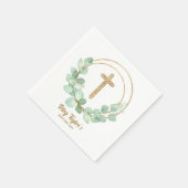 Eucalyptus en Cross Baptisme Servet (Hoek)