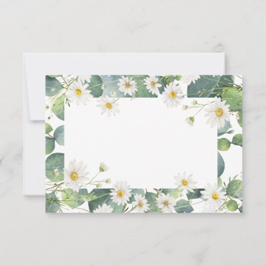 Eucalyptus en daisy botanische bedankkaart (Achterkant)