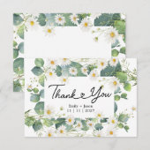 Eucalyptus en daisy botanische bedankkaart (Voorkant / Achterkant)