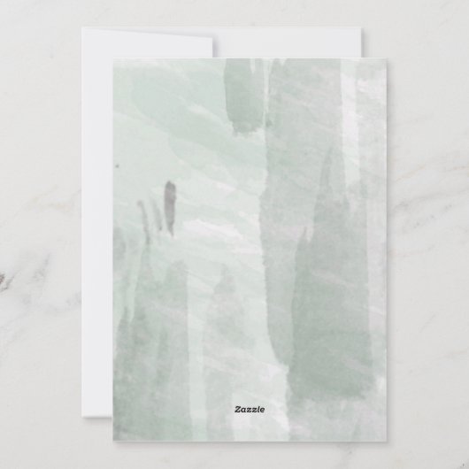 Eucalyptus en dennenfoto feestdagenkaart (Achterkant)