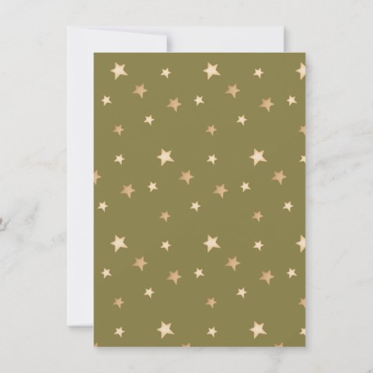 Eucalyptus en felle kerstmis met gouden sterren fo kaart (Achterkant)