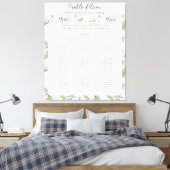 Eucalyptus en Fern bruiloft zitschema Canvas Afdruk (Insitu (Slaapkamer))