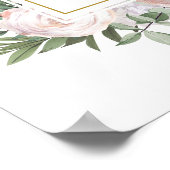 Eucalyptus en Floral Baby shower Welkomstteken Poster (Hoek)