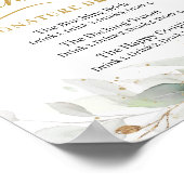 Eucalyptus en goudbladeren Handtekening drink Poster (Hoek)