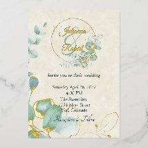 Eucalyptus en goudbruiloft