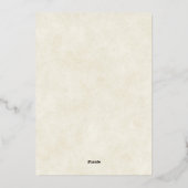 Eucalyptus en goudbruiloft folie uitnodiging (Achterkant)