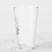 Eucalyptus en gouden persoonlijke bruiloft  glas (Links)