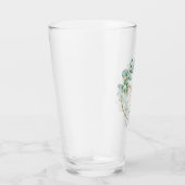 Eucalyptus en gouden persoonlijke bruiloft  glas (Rechts)