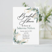 Eucalyptus en gouduitnodiging kaart