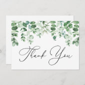 Eucalyptus en Greenery Bedankt voor je briefkaart (Voorkant / Achterkant)